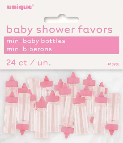 Mini Baby Bottle Toppers - Pink